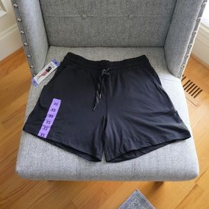 Black drawstring shorts with pockets